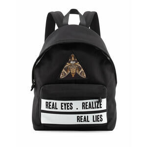 100% authentic Givenchy Black Backpack 'Real Eyes Realize Real Lies'